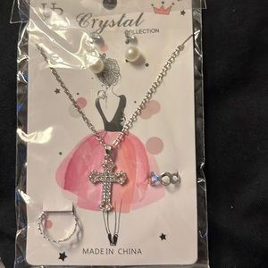 Earrings and necklaces and toe ring set
